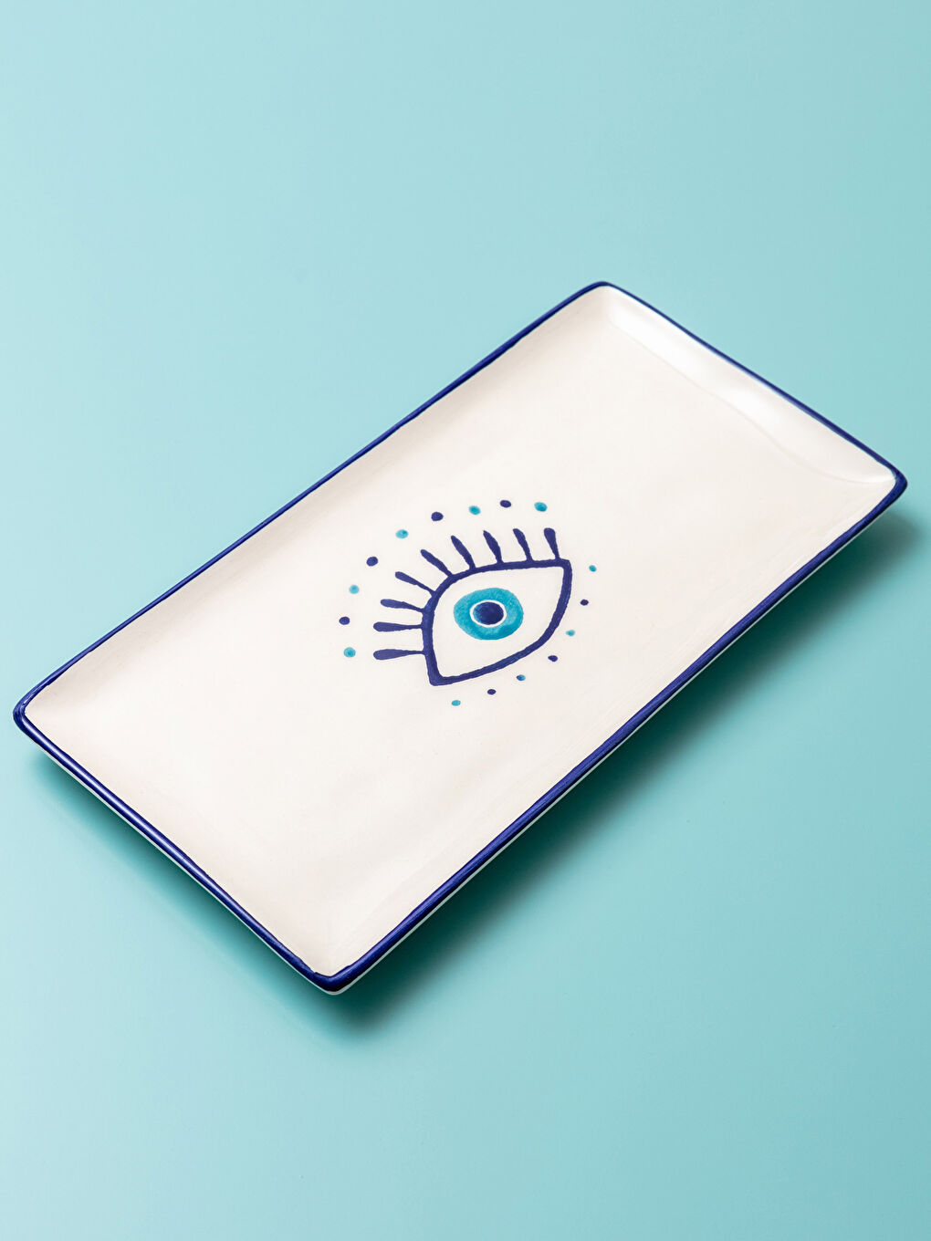 LCW HOME Eye Printed Ceramic Serving Tray 29x15 cm -S2IN62Z8-LQQ