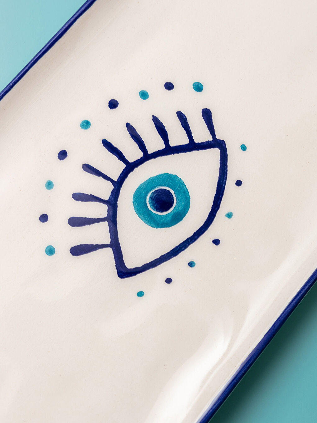 LCW HOME Eye Printed Ceramic Serving Tray 29x15 cm -S2IN62Z8-LQQ
