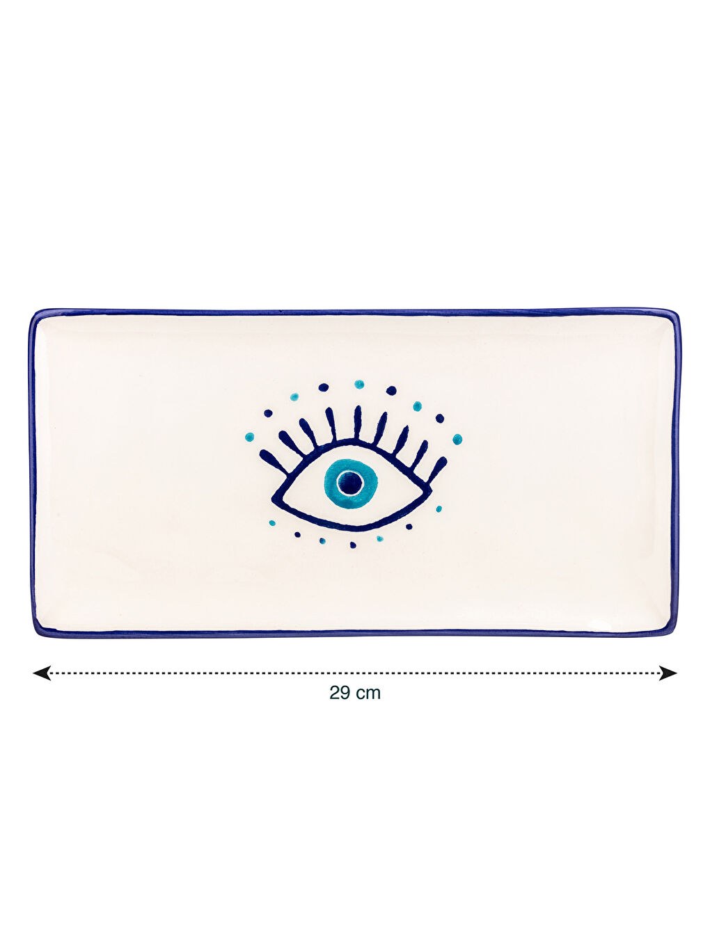 LCW HOME Eye Printed Ceramic Serving Tray 29x15 cm -S2IN62Z8-LQQ