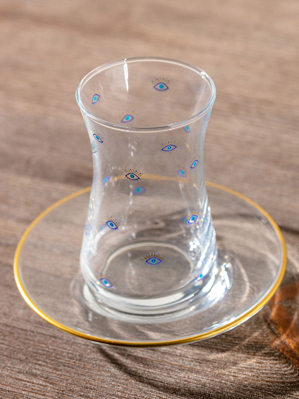 Mavi Göz Baskılı Çay Bardağı Seti 12 Parça-2