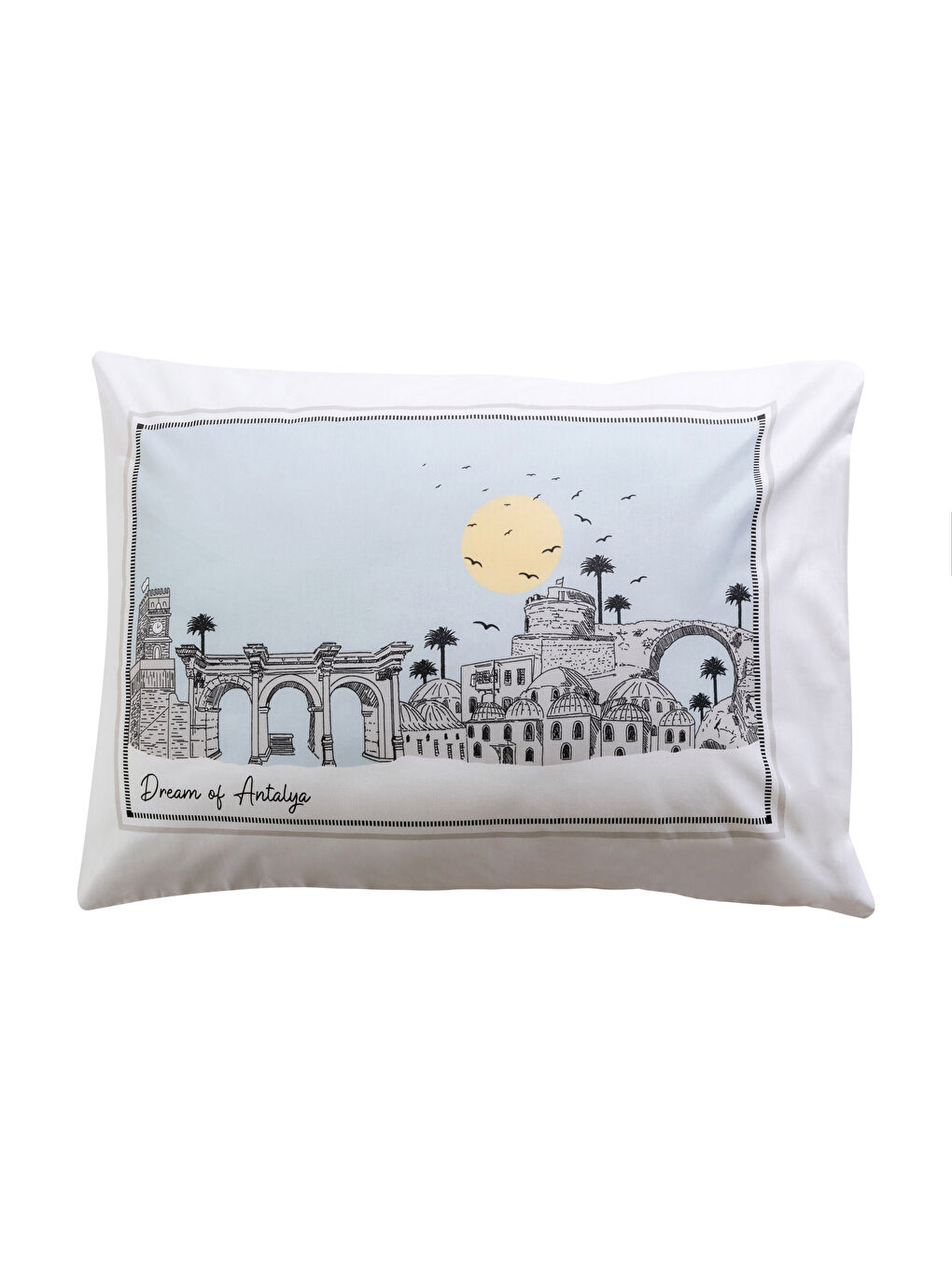 Karışık Baskılı Dokuma Yastık Kılıfı 2'li  50x70 cm-4