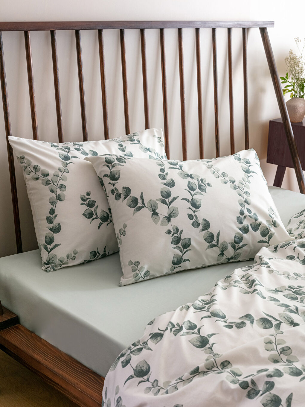 Parure de couette double complète en coton imprimé-2