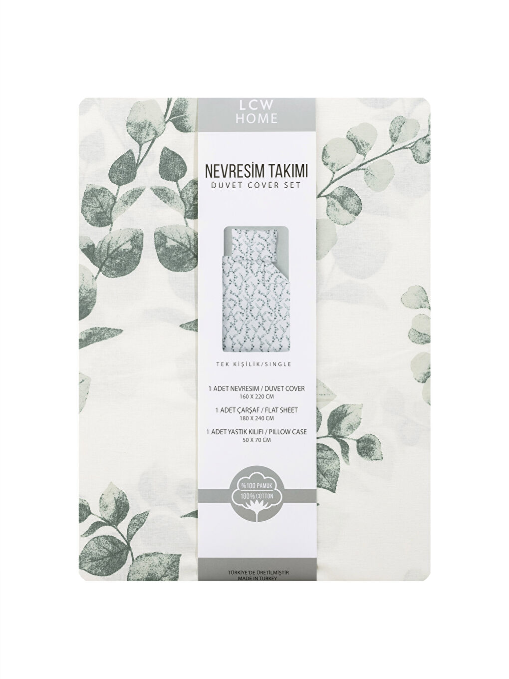 Karışık Baskılı Pamuklu Tek Kişilik Nevresim Takımı-7