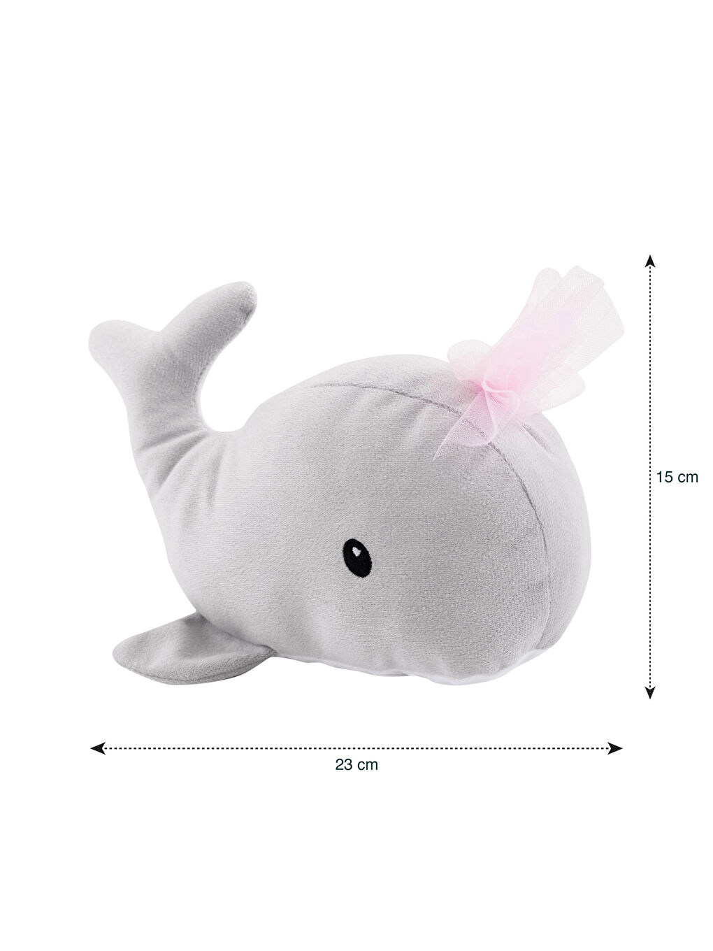 Karışık Pelüş Dolgulu Balina Bebek Kırlent 15x23 cm-3