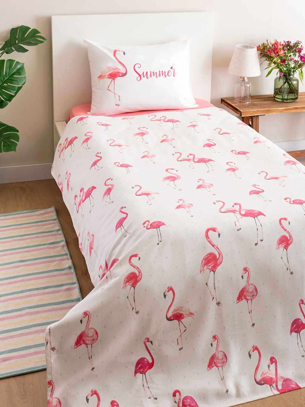 Flamingo Patterned Single Pique Set -S2J512Z8-LT4