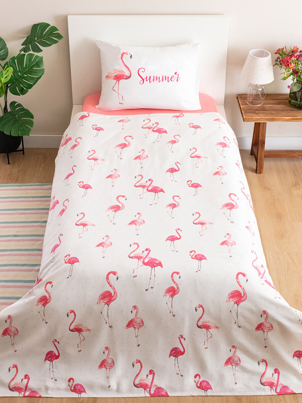 Flamingo Patterned Single Pique Set -S2J512Z8-LT4