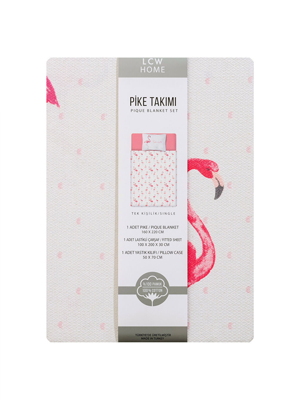 Flamingo Patterned Single Pique Set -S2J512Z8-LT4