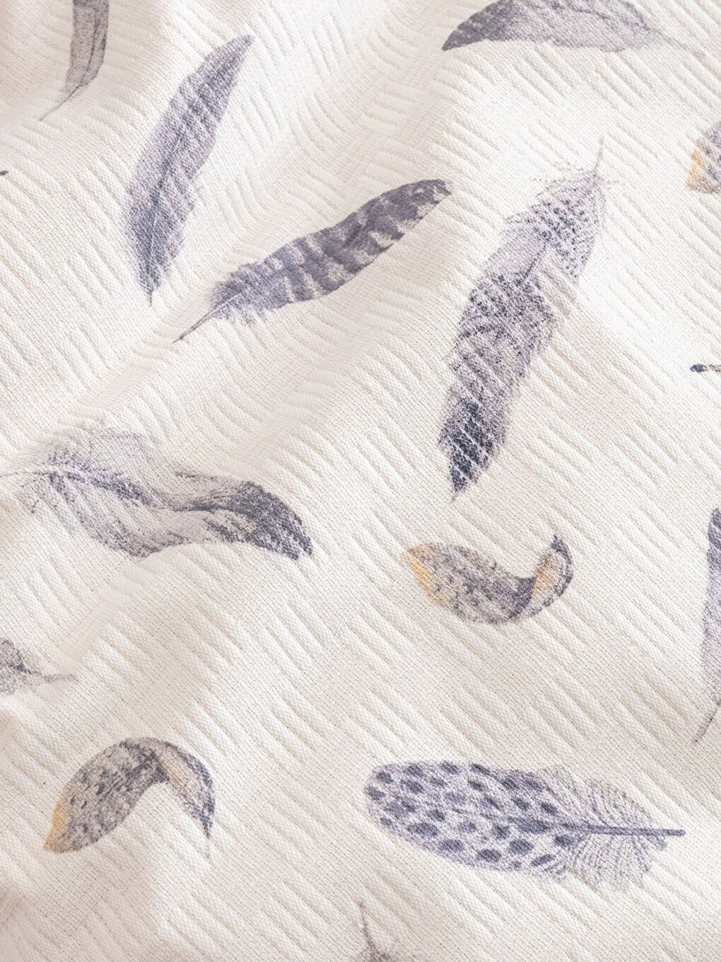 Karışık Baskılı Pamuklu Tek Kişilik Pike Takımı-5