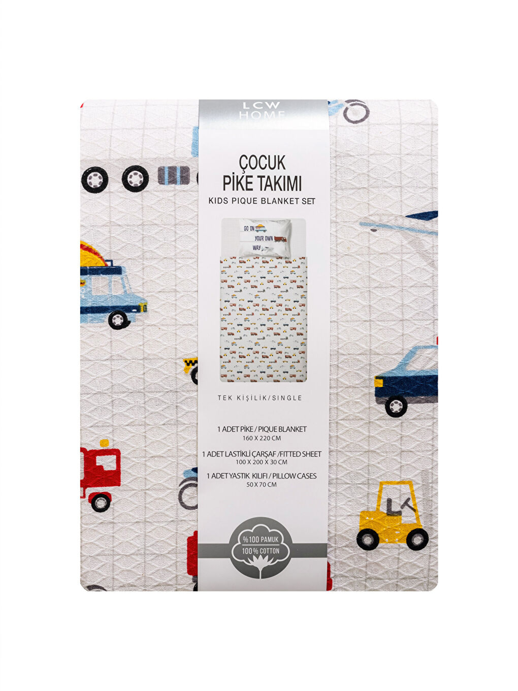 Printed Cotton Kids Pique Set-8