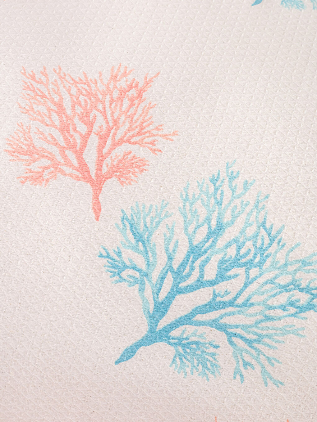 Karışık Yaprak Desenli Çift Kişilik Pike Seti-4