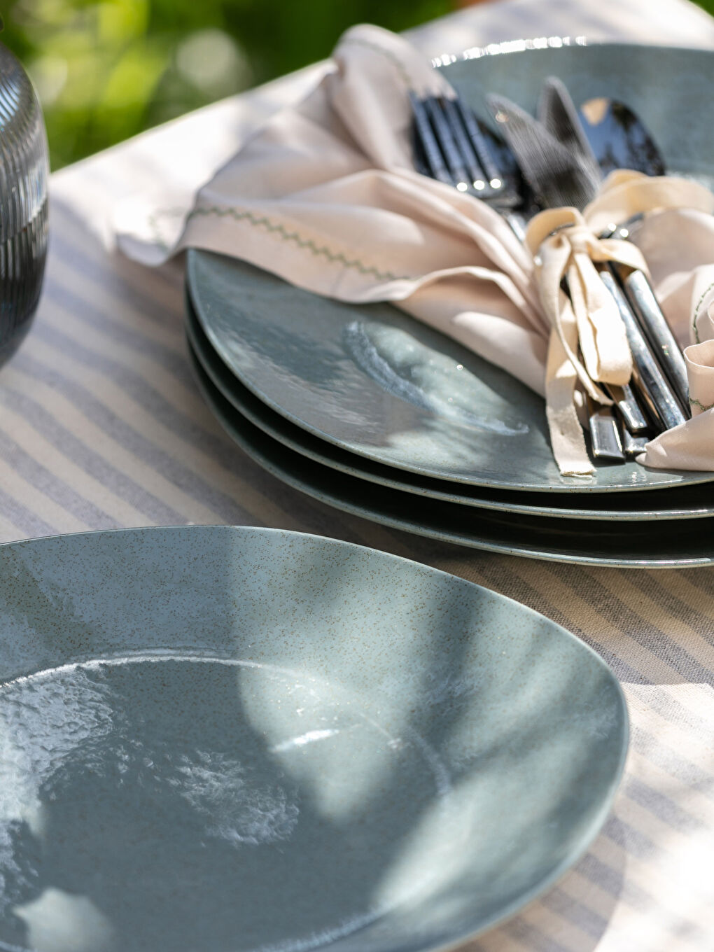 Gri Porselen Servis Tabağı 4'lü 30 cm-2