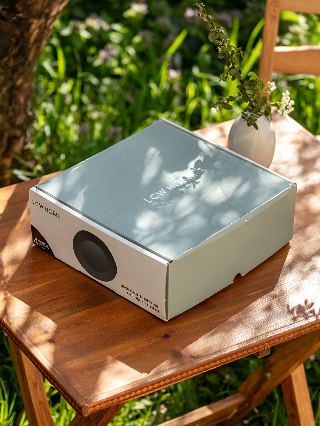 Gri Porselen Servis Tabağı 4'lü 30 cm-3