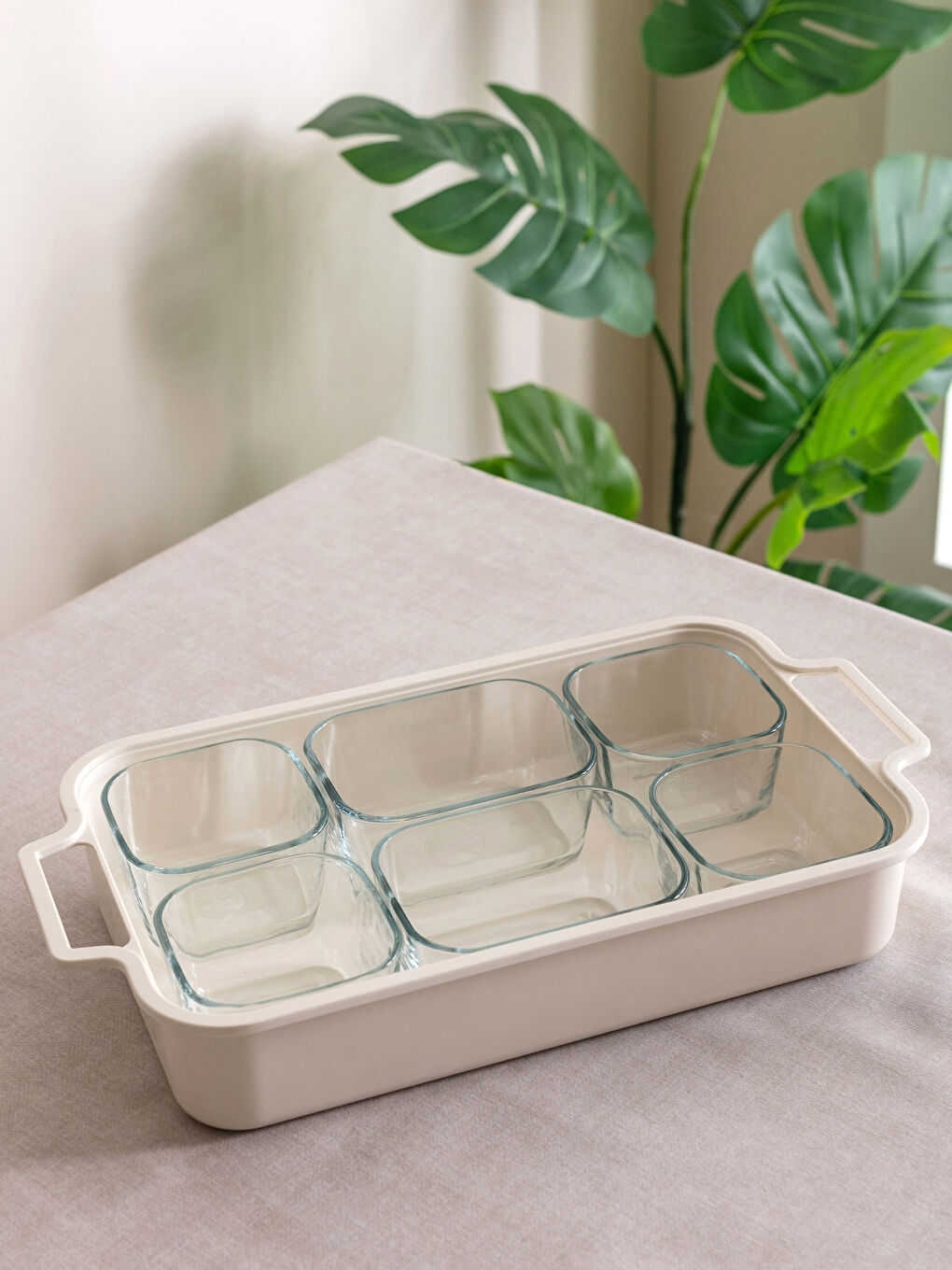 Karışık Cam Kaseli Kapaklı Kahvaltı Sunumluğu-4