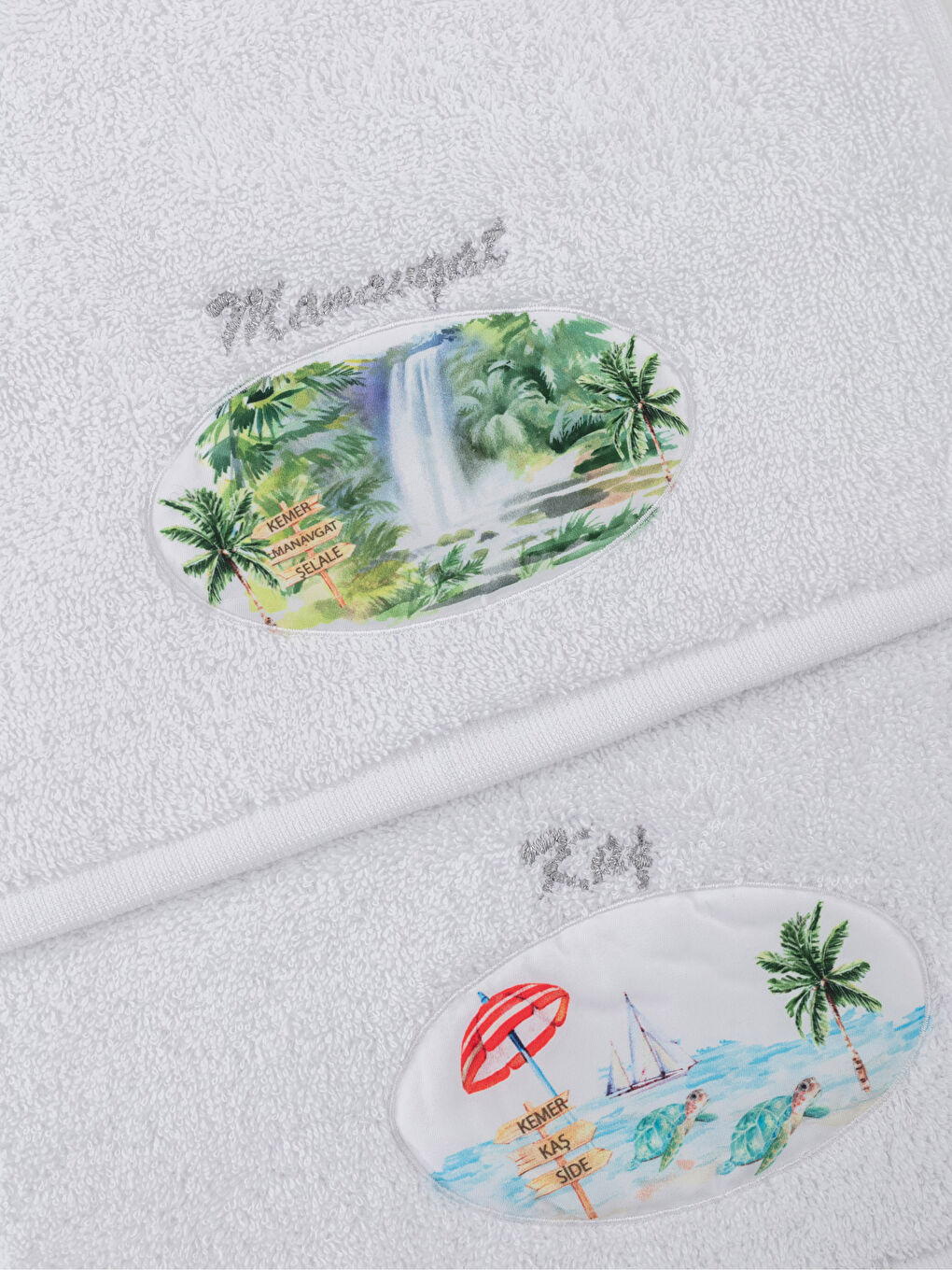 Serviette d'invité en Coton Brodé 30x50 Cm-2