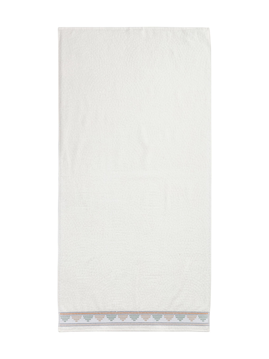 Ekru Desenli Pamuklu Banyo Havlusu 70x140 cm-4