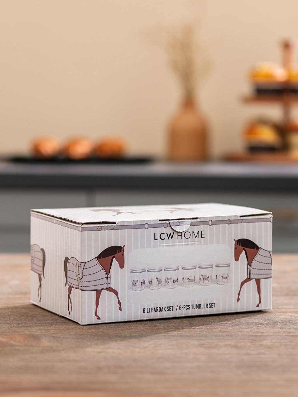 Karışık Baskılı Kahve Yanı Bardağı 6'lı-4