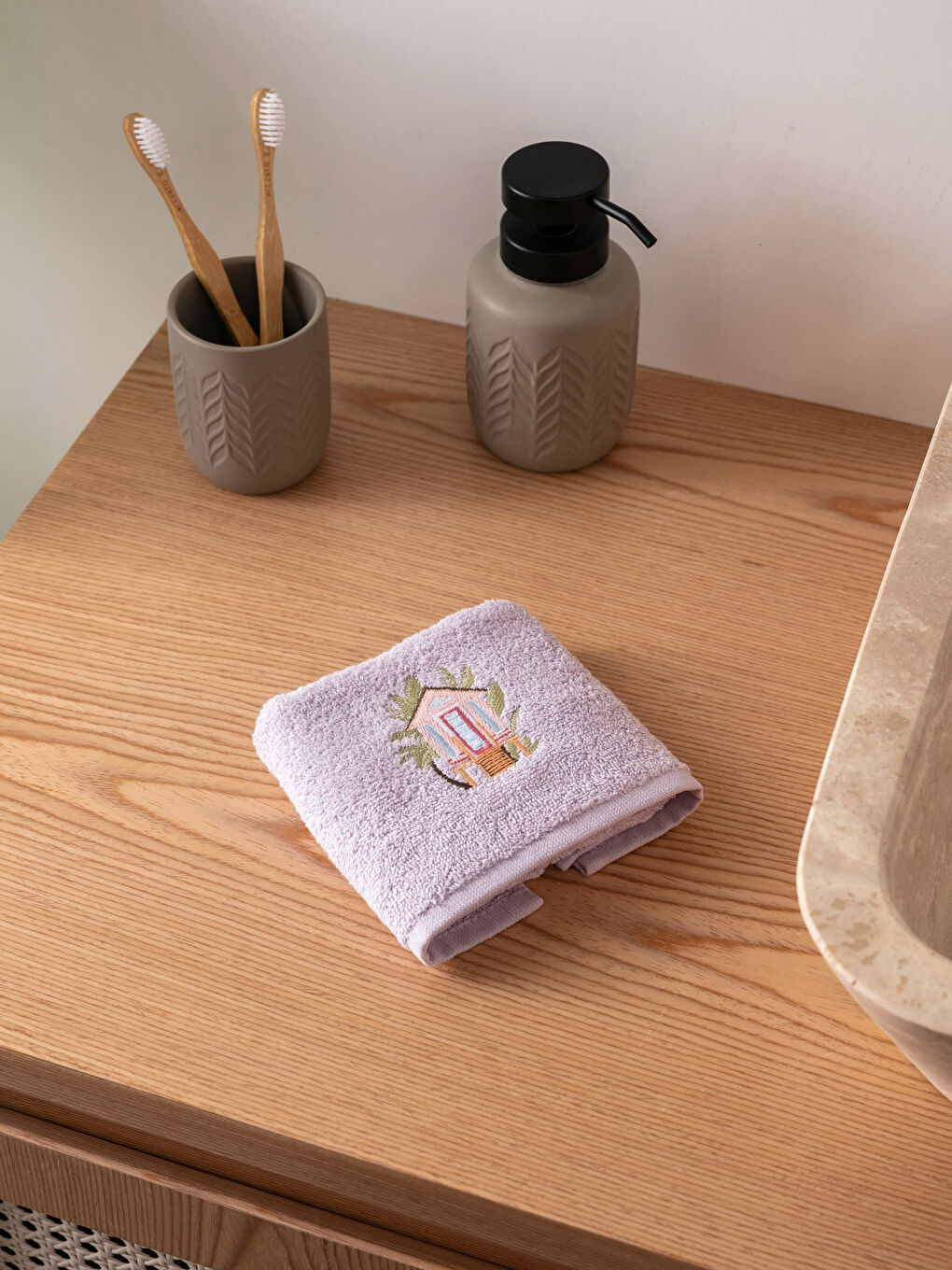 Вышитое Хлопковое Полотенце Для Рук 30x50 См-1