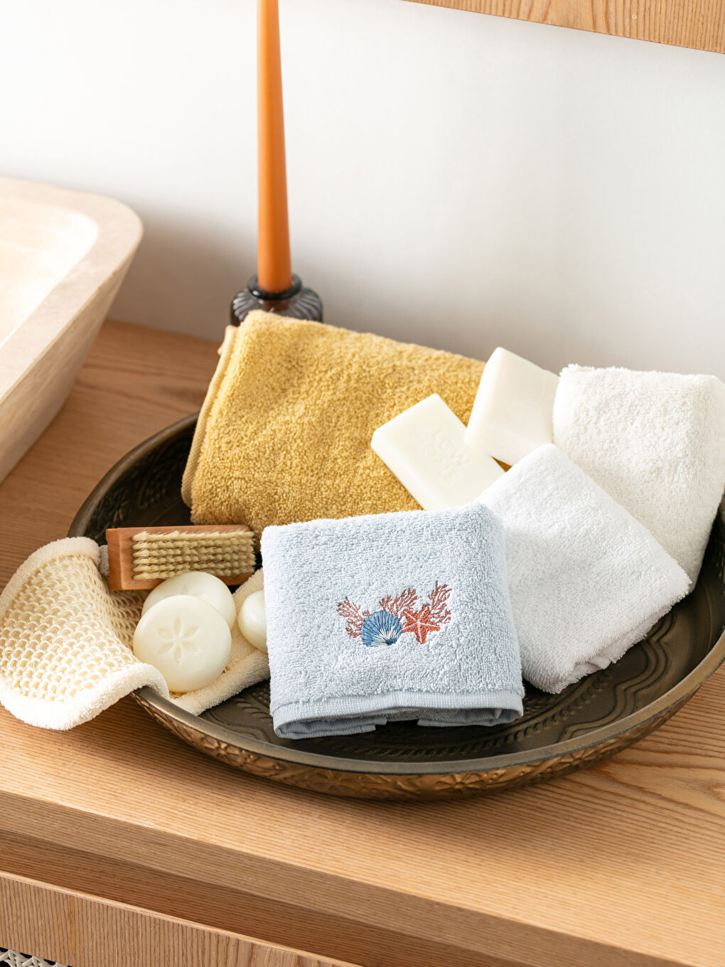 فوطة يد قطن مطرزة 30x50 سم