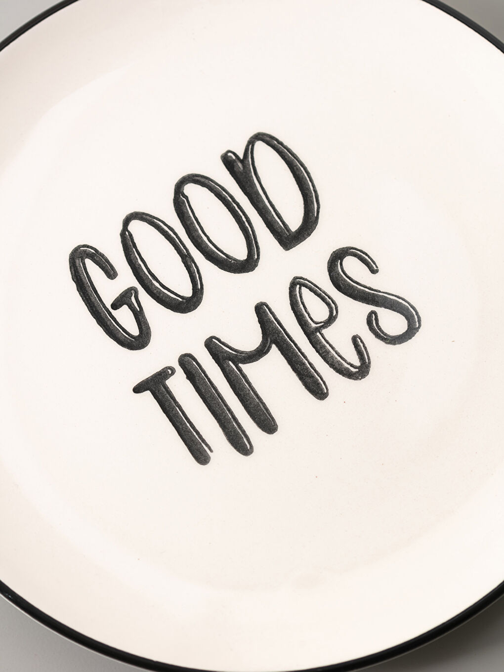 LCW HOME Text Printed Ceramic Plate 21 cm -S2JO79Z8-LQJ