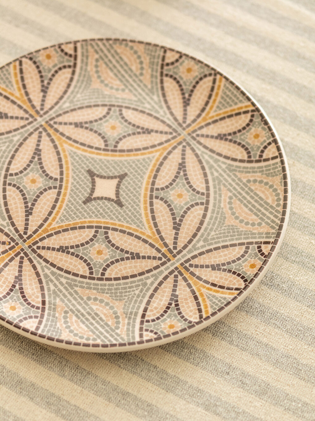 Farfurie Ceramică Pentru Tort Cu Imprimeu Mozaic 19 Cm-2