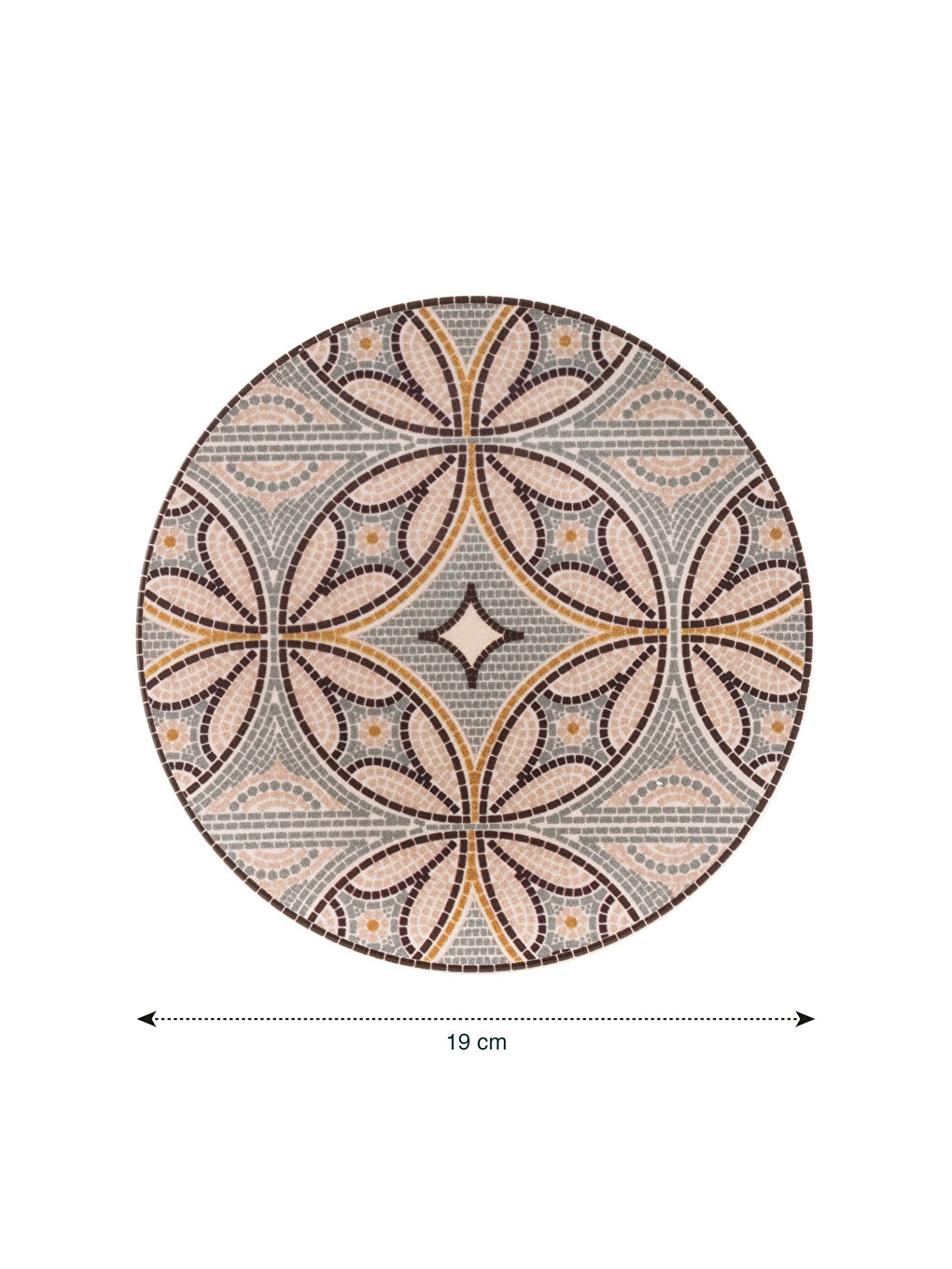 Farfurie Ceramică Pentru Tort Cu Imprimeu Mozaic 19 Cm-3