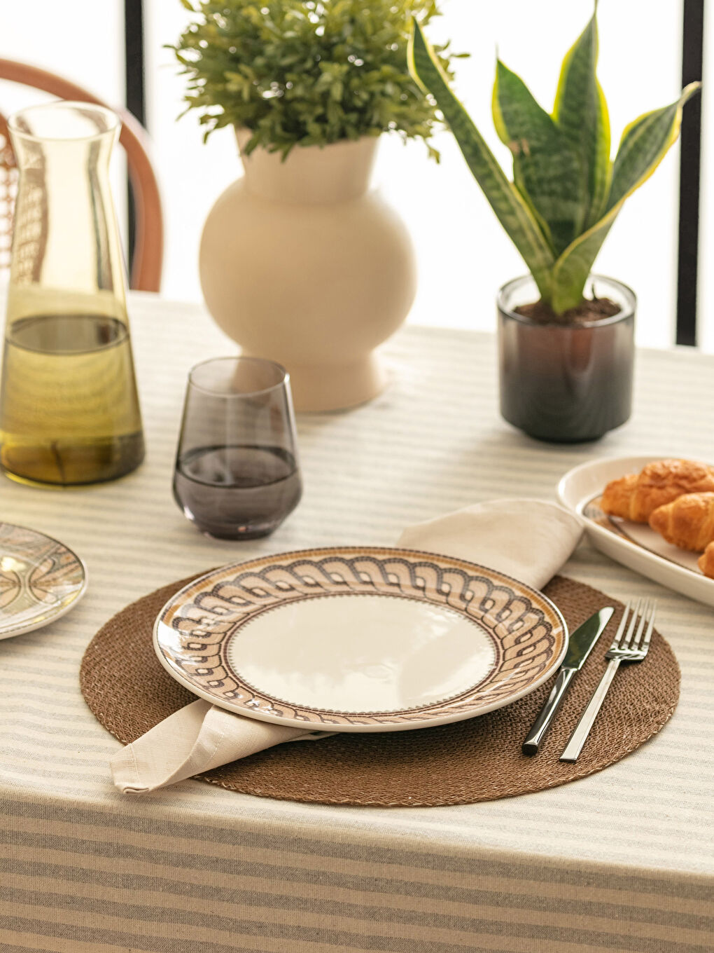 LCW HOME Mosaic Printed Ceramic Serving Plate 26 Cm -S2JQ08Z8-F9C