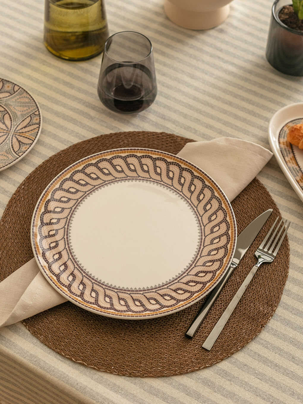 LCW HOME Mosaic Printed Ceramic Serving Plate 26 Cm -S2JQ08Z8-F9C