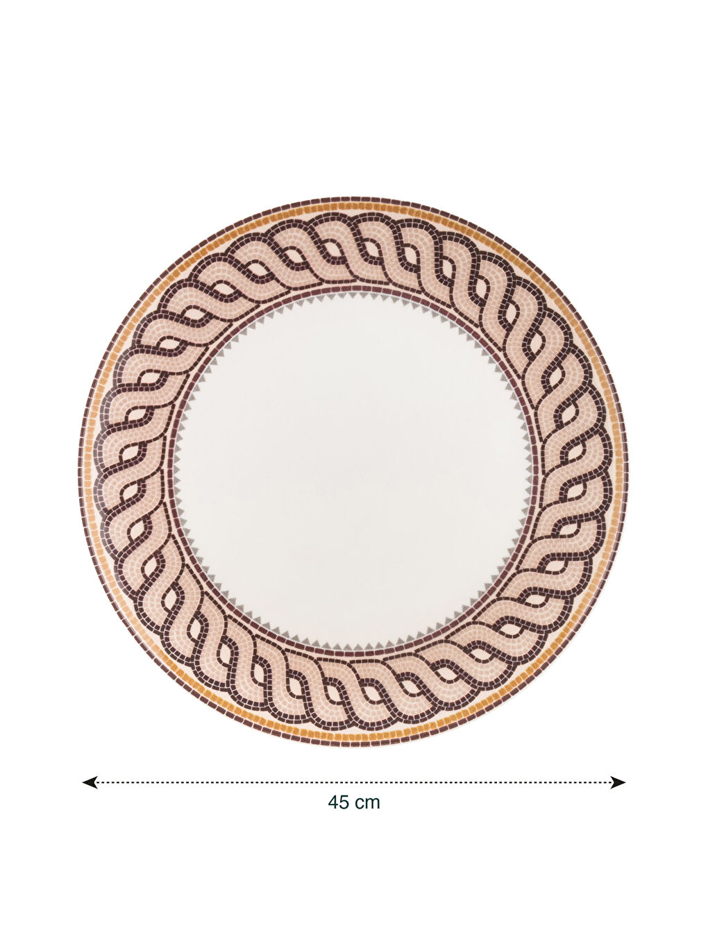 LCW HOME Mosaic Printed Ceramic Serving Plate 26 Cm -S2JQ08Z8-F9C
