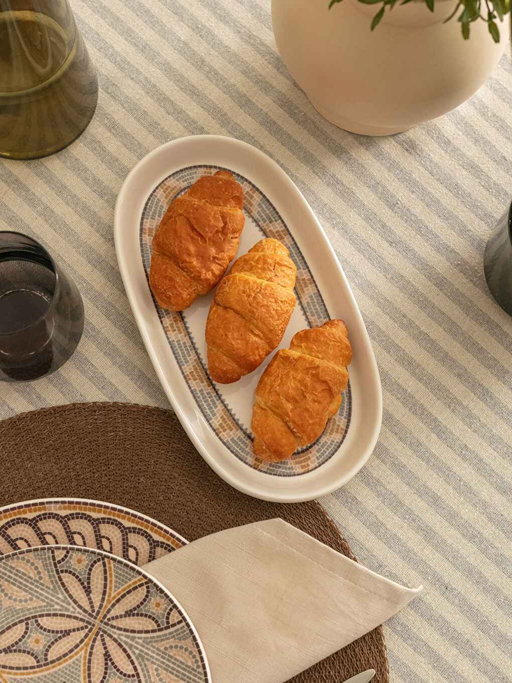 LCW HOME Printed Ceramic Platter 15x26 Cm -S2JQ09Z8-F9C