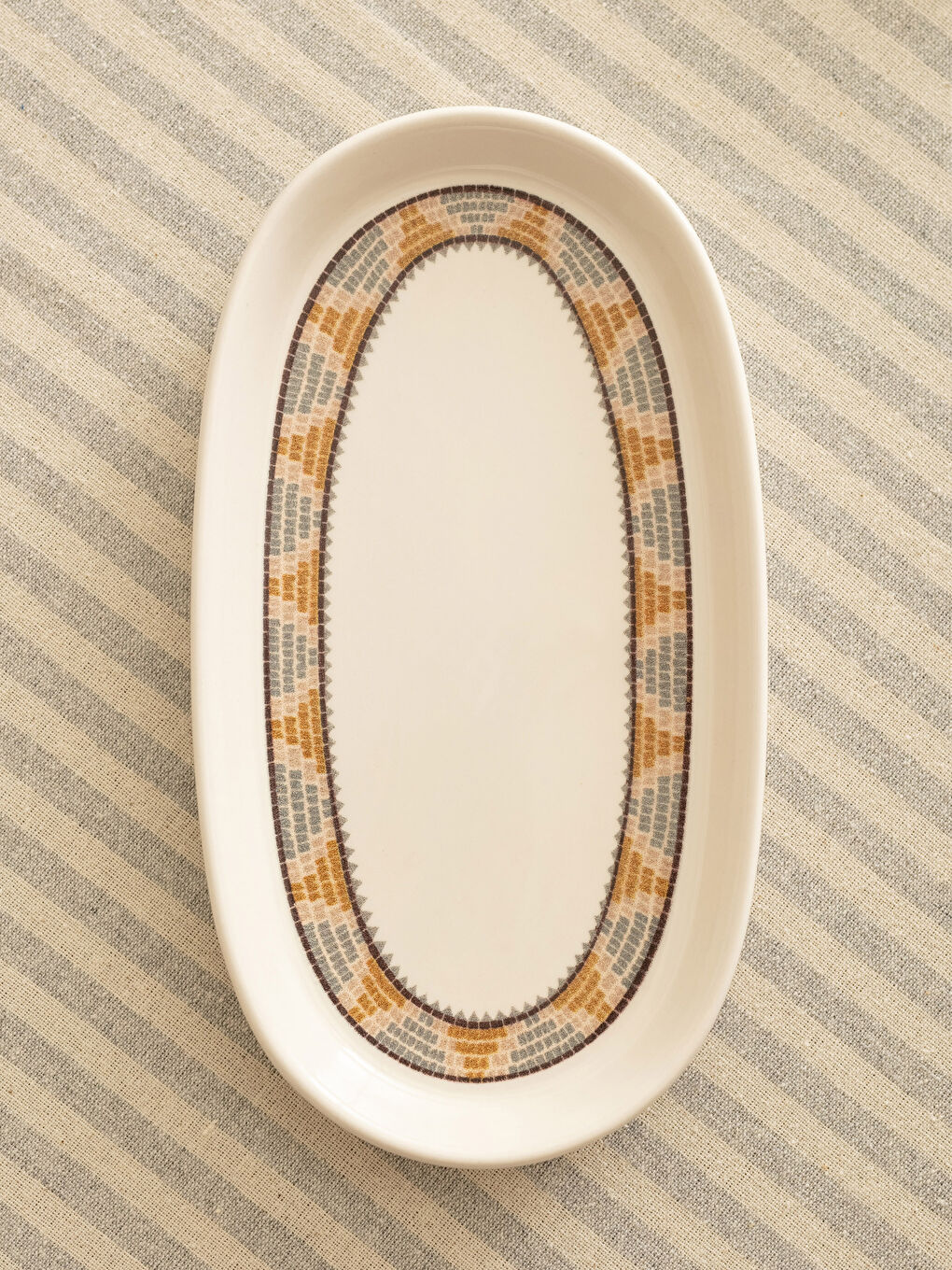 LCW HOME Printed Ceramic Platter 15x26 Cm -S2JQ09Z8-F9C