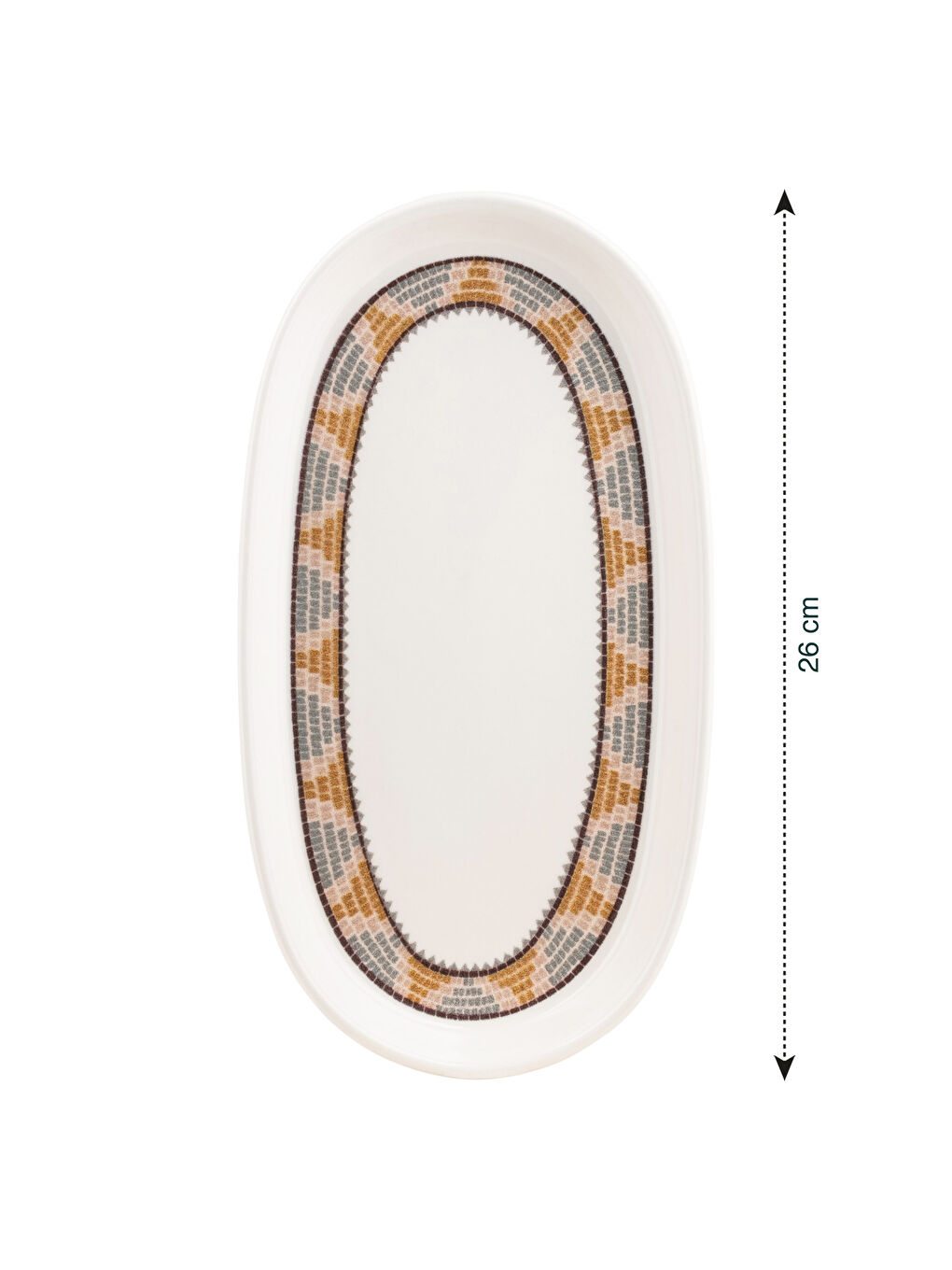 LCW HOME Printed Ceramic Platter 15x26 Cm -S2JQ09Z8-F9C