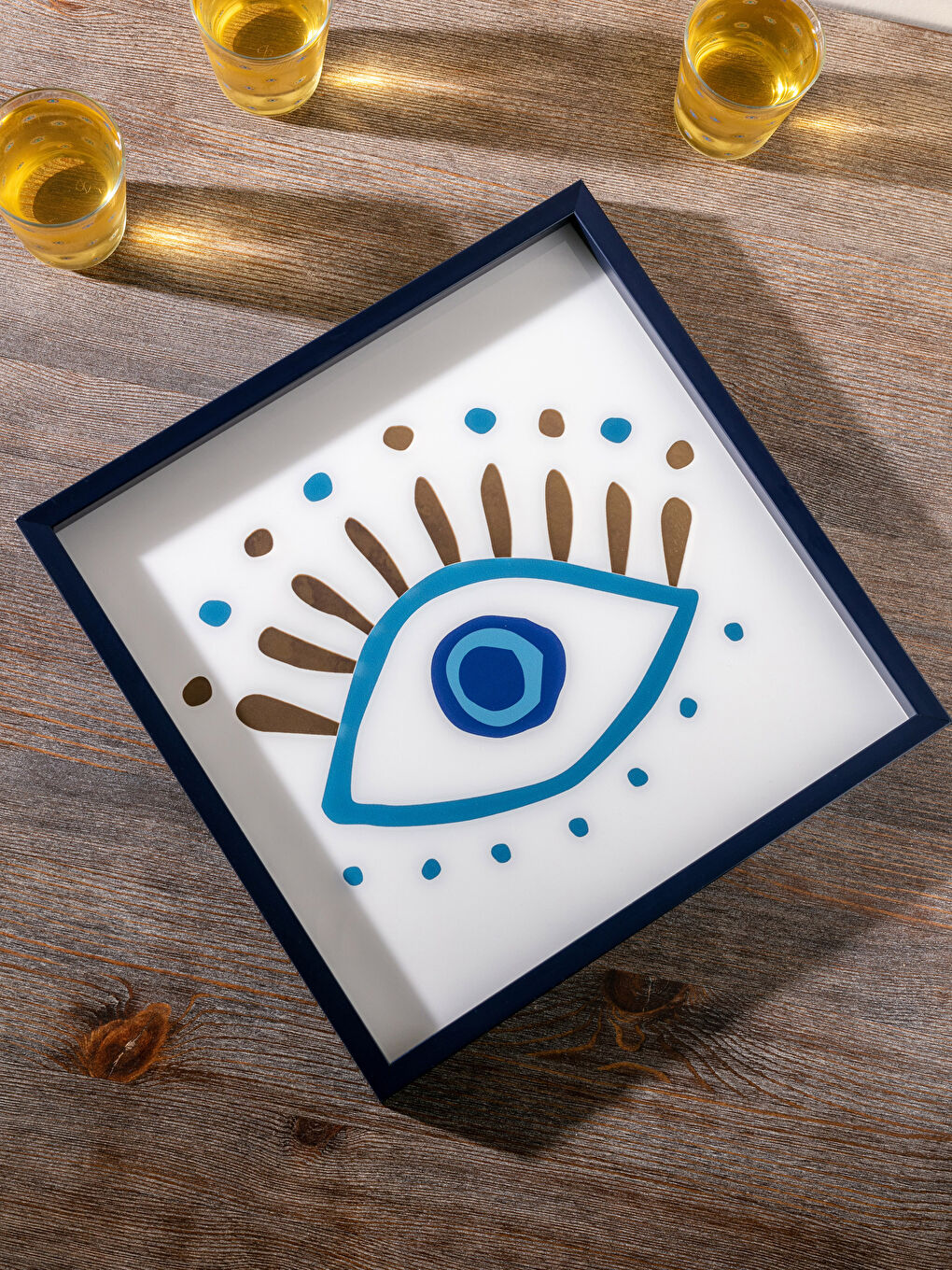 Plateau Décoratif Imprimé Œil 35x35 Cm