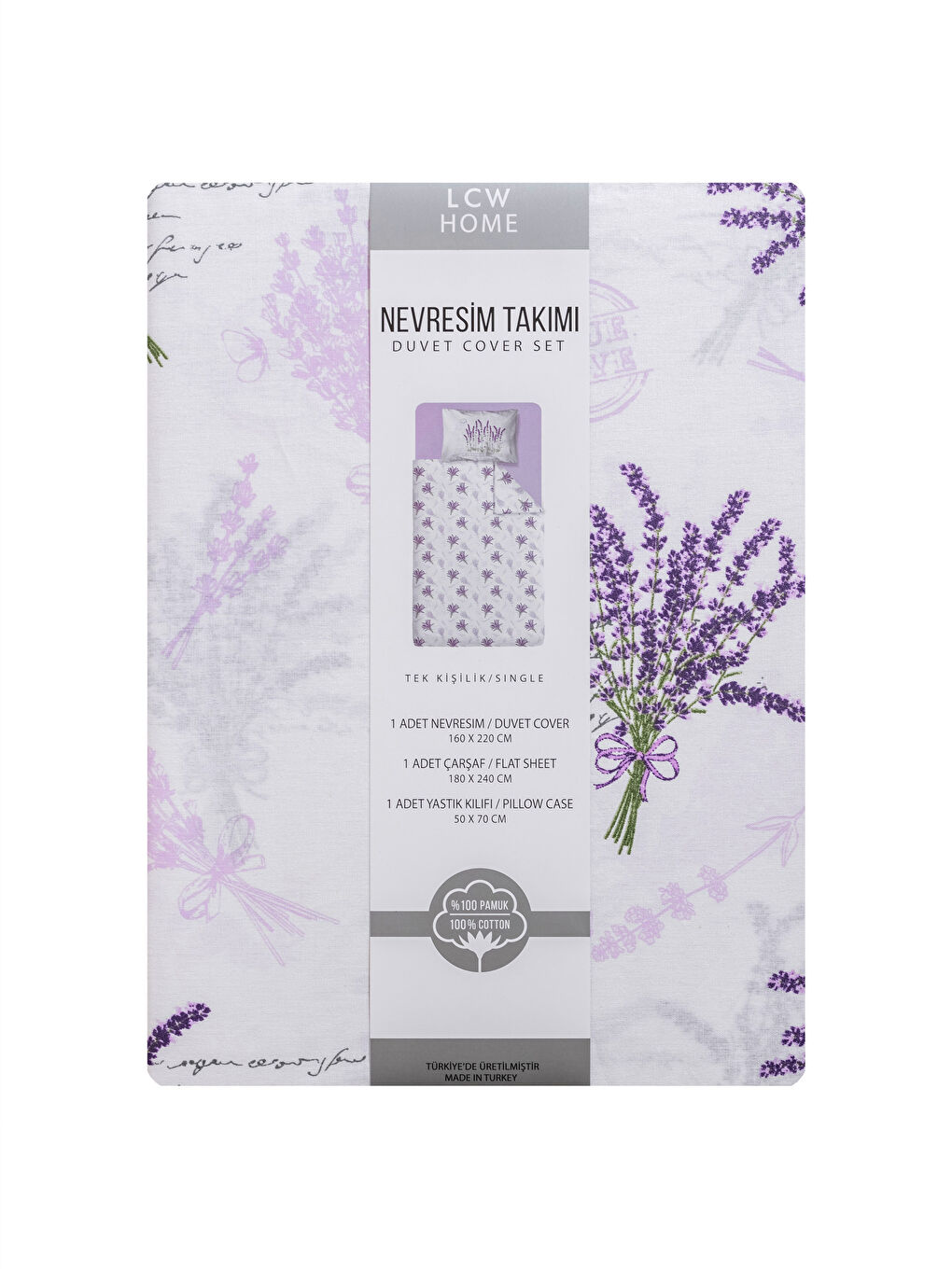 Çiçek Desenli Pamuklu Tek Kişilik Nevresim Takımı-7