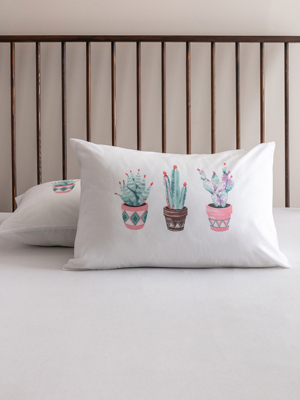 LCW HOME Cactus Patterned Cotton Double Duvet Cover Set -S2JS49Z8-F9C