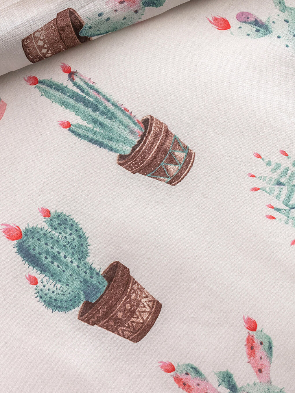 LCW HOME Cactus Patterned Cotton Double Duvet Cover Set -S2JS49Z8-F9C