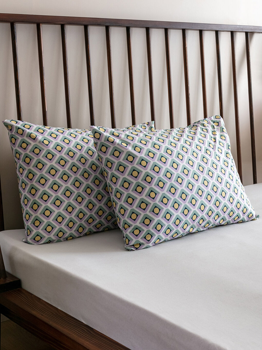 Karışık Pamuklu Desenli Çift Kişilik Pike Seti-2