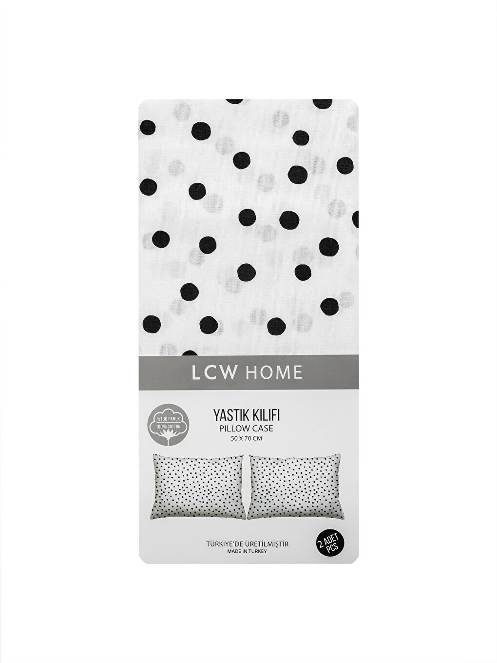 Polka Dot Patterned Cotton Pillowcase 2 Pcs 50x70 Cm-3