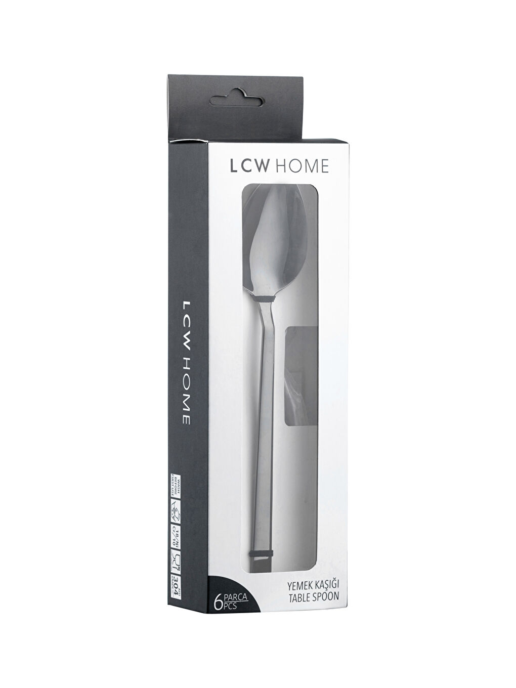 Siyah Çelik Yemek Kaşığı Seti 6'lı-2