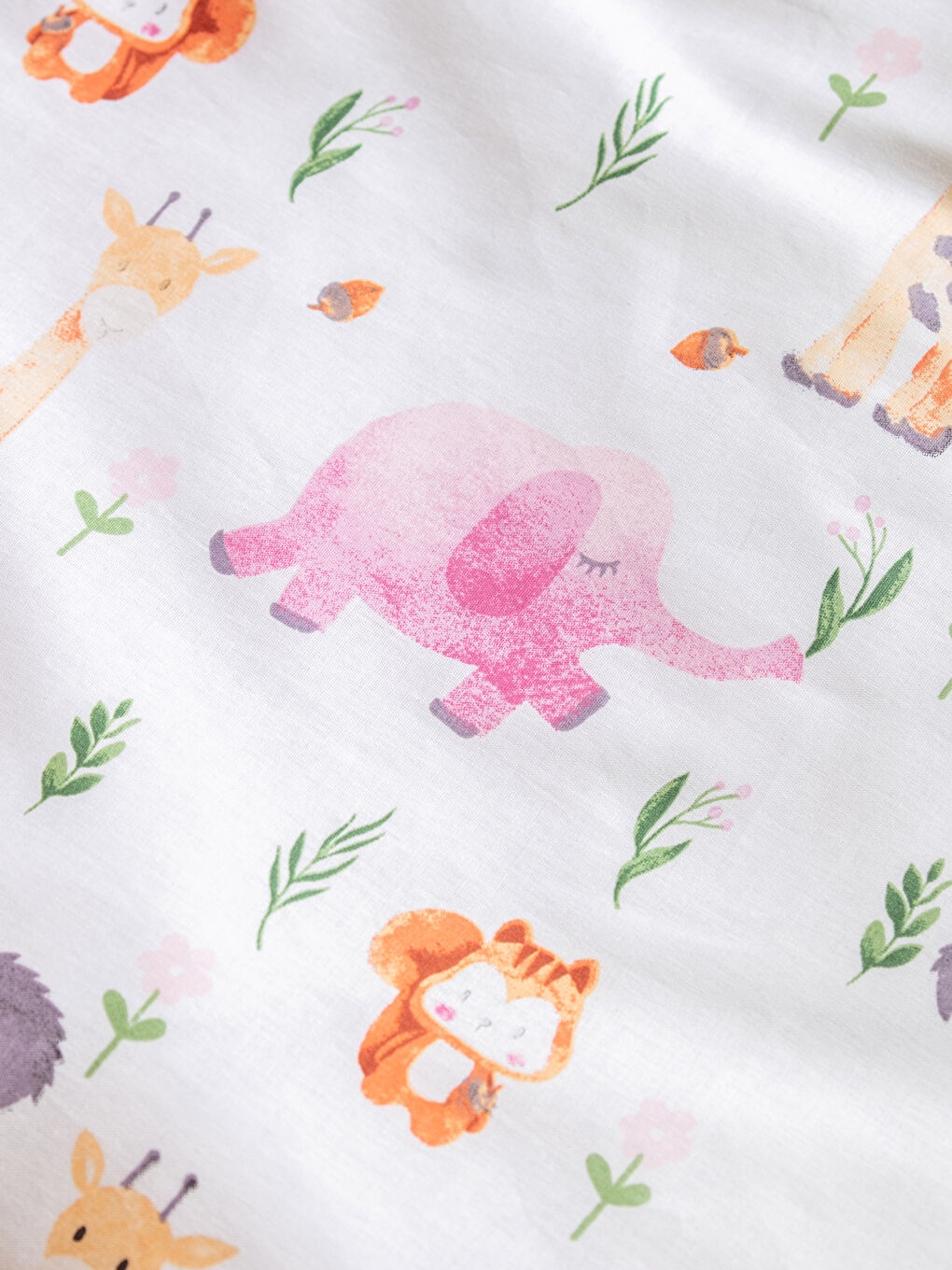 Karışık Desenli Pamuklu Kız Bebek Nevresim Takımı-5