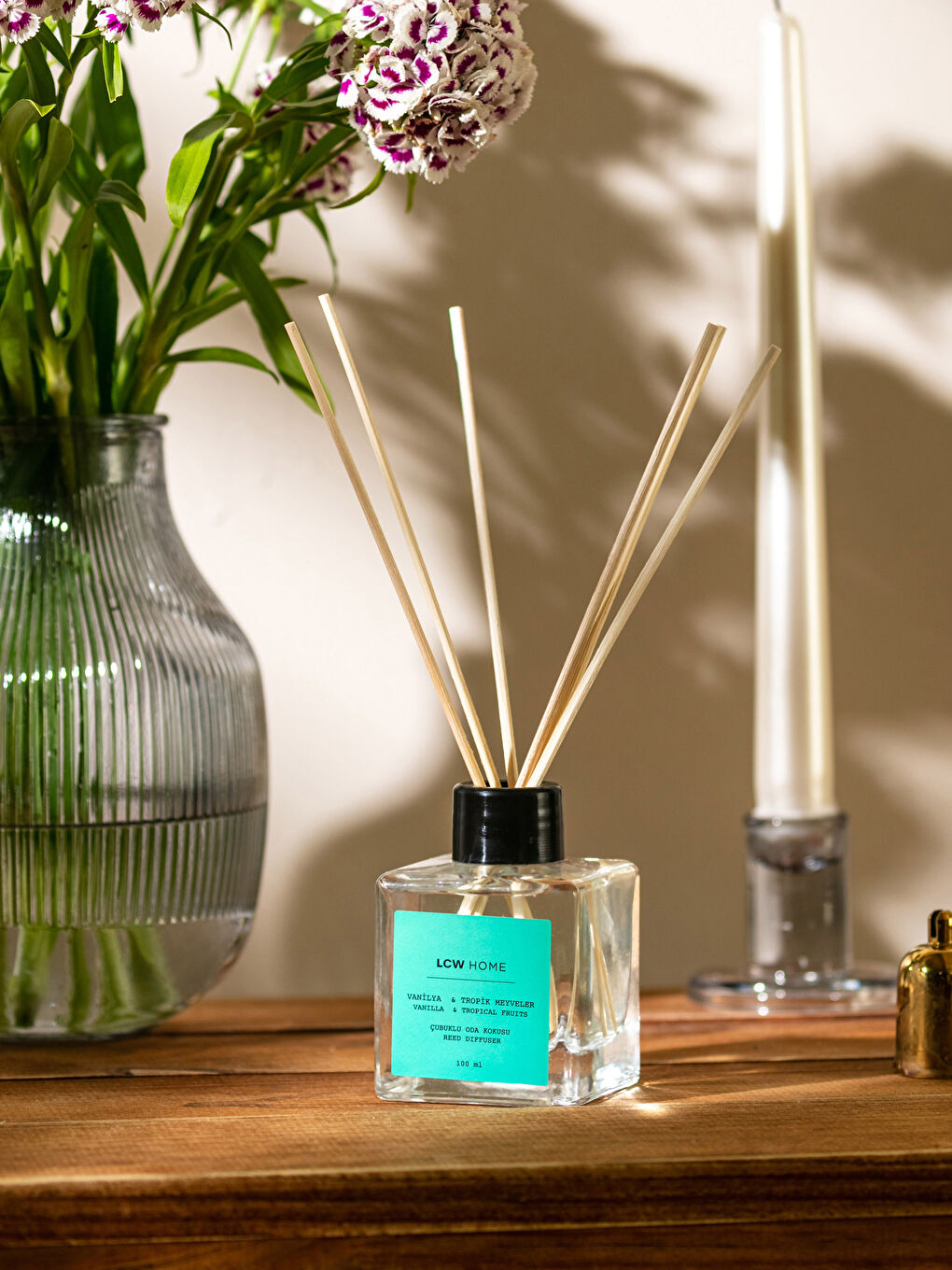 Yeşil Vanilya ve Tropik Meyveler Çubuklu Oda Kokusu 100 ml