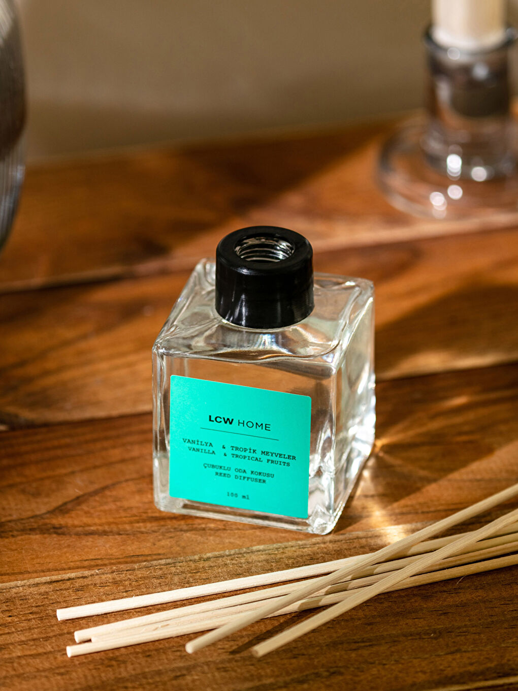 Yeşil Vanilya ve Tropik Meyveler Çubuklu Oda Kokusu 100 ml-1