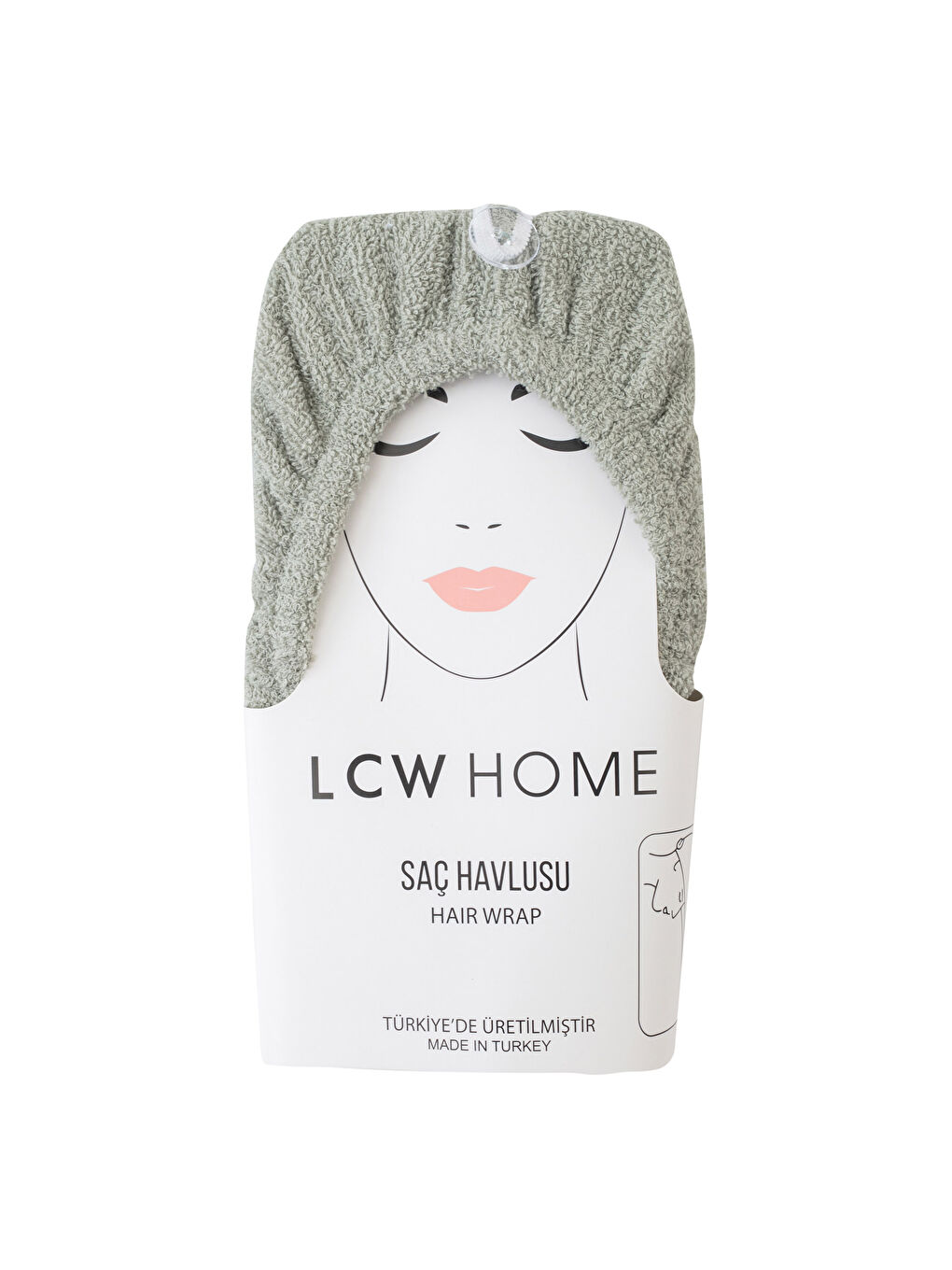 LCW HOME Yeşil Kadın Düz Saç Havlusu - 3