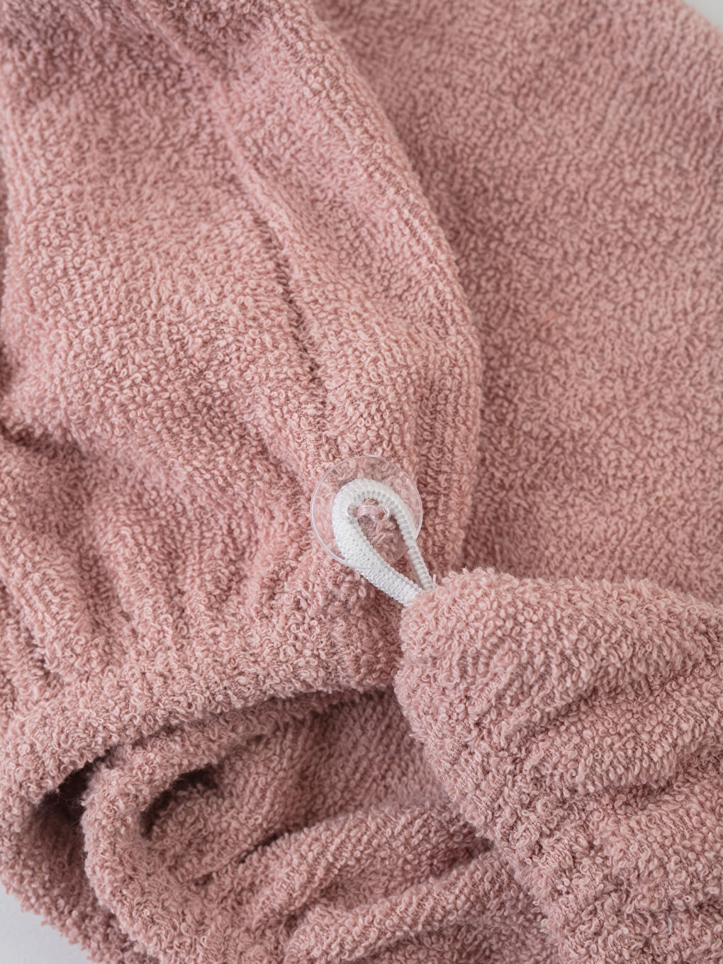 Pembe Kadın Düz Saç Havlusu-2