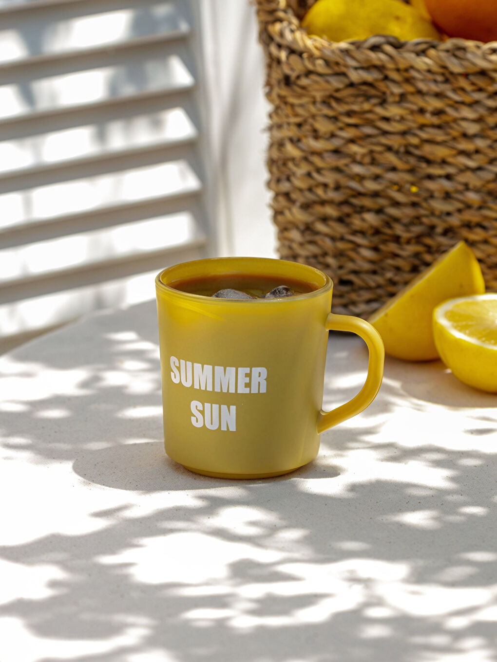 Text Printed Glass Mug 250 Ml