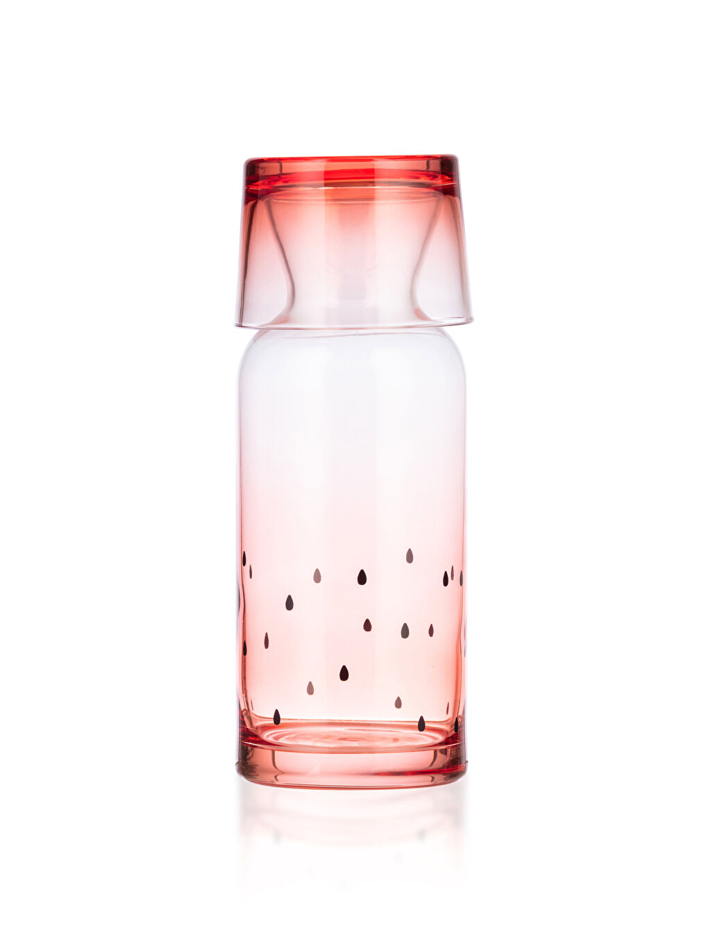 Carafa din Sticlă Imprimată cu Capac 700 ml-5