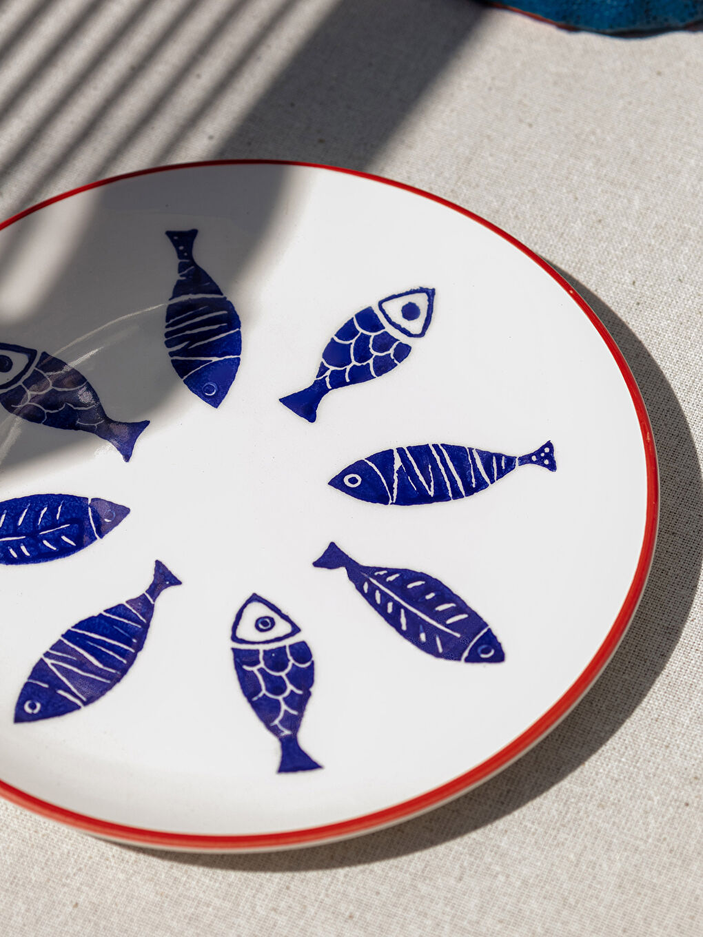 Karışık Balık Baskılı Seramik Tabak 21 cm-2