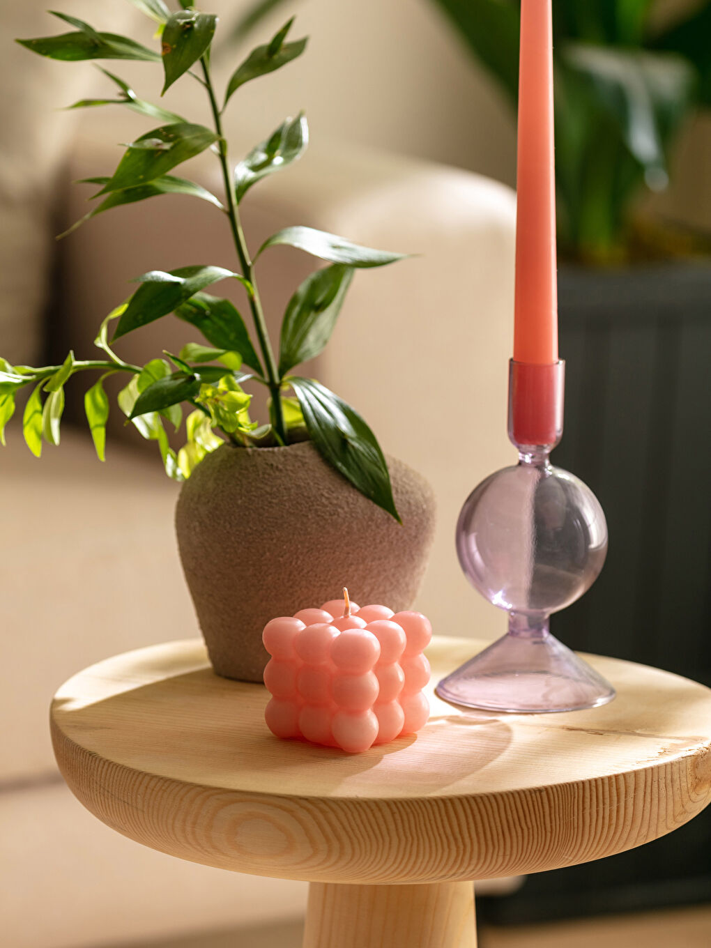 Декоративті көпіршікті шам 5x5 см-1