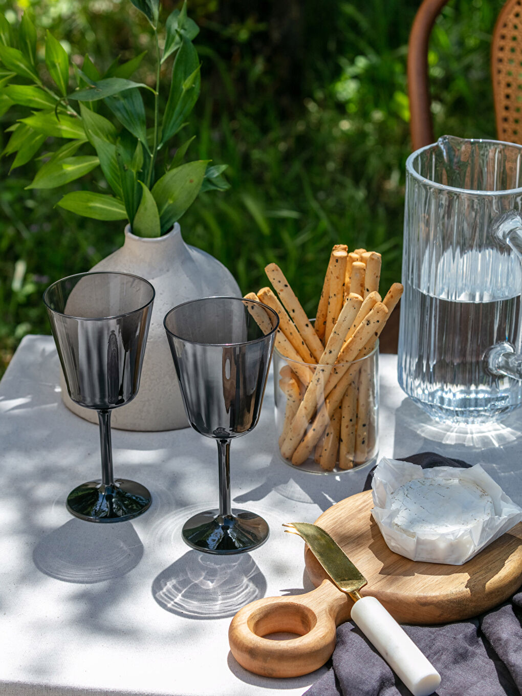 Siyah Cam Kadeh Seti 2'li 280 ml