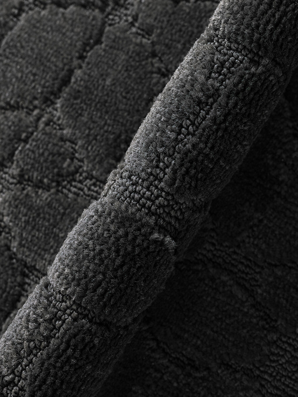 Gri Geometrik Desenli Banyo Paspası 2'li-1