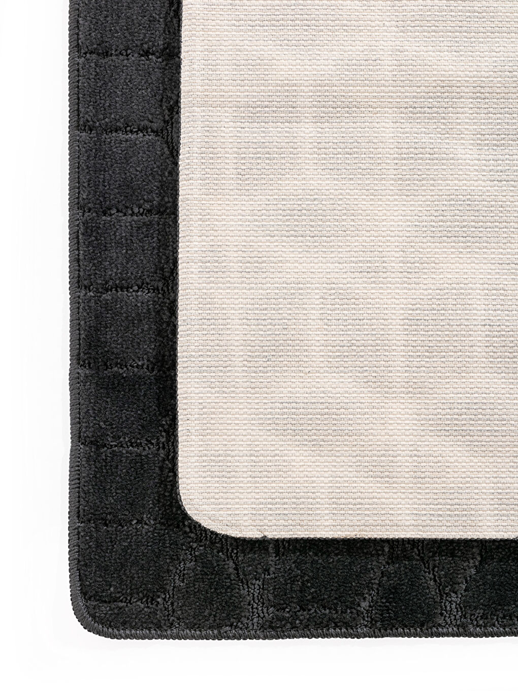 Gri Geometrik Desenli Banyo Paspası 2'li-2